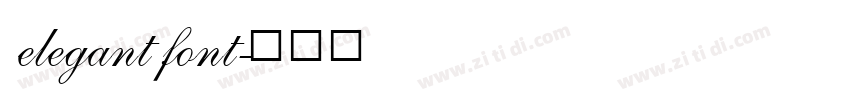 elegant font字体转换